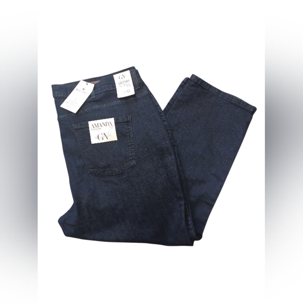 Gloria Vanderbilt Dark Wash Denim Jeans 24W Short Classic Rise NWT